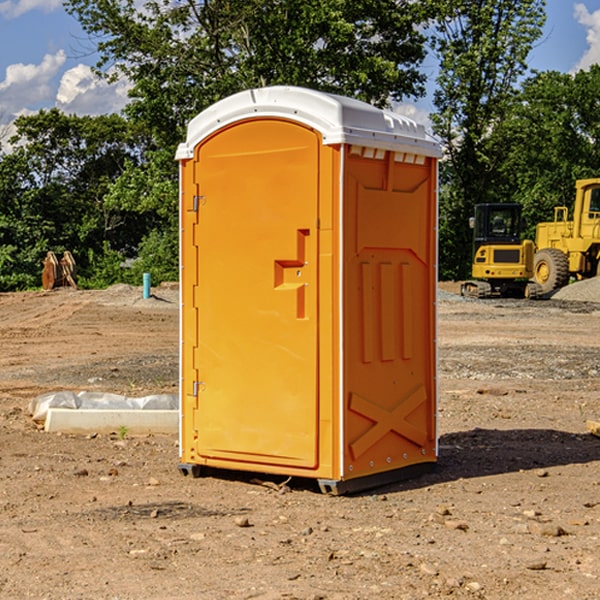 how often are the porta potties cleaned and serviced during a rental period in Castleton